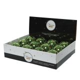 BUNKA IZ UMETNE MASE ZELENE BARVE Z DEKORJEM, PREMER 80 MM