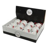 BUNKA ZA NOVOLETNO JELKO BELI MEDVEDEK, FI 80 MM