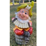 FIGURA, OKRASNA PALČEK S HARMONIKO VIŠ.30 CM