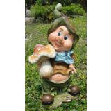 FIGURA, OKRASNA PALČEK Z GOBO VIŠ 13 CM