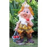FIGURA, OKRASNA PALČEK Z JABOLKI VIŠ 22 CM
