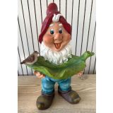 FIGURA, OKRASNA PALČEK Z LISTOM VIŠ 38 CM