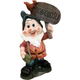 FIGURA, OKRASNA PALČEK Z NAPISOM DOBRODOŠLI VIŠ 42 CM