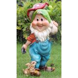 FIGURA, OKRASNA PALČKE GOBAR Z MUŠNICO VIŠ 50 CM