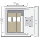 YALE TREZOR FIRE SAFE DOCUMENT PROFESSIONAL, VXŠXD 514X404X440MM, 53KG, 37L, ANTRACIT SIVA, POMNILNIK -2 KODE, ENKRATNA KODA