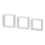 LESENA POLICA FRAME XL BELA 3 KOS 300X300X117 MM