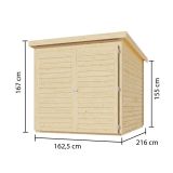 GARAŽA ZA KOLESA KARIBU BARVA LESA 162,5X216X167