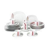 GARNITURA KROŽNIKOV TCC 30 DELNA SQUARE RDEČI ABSTRAKT TCC150