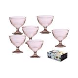 GARNITURA SKLED 6 DELNA 250 ML ROZA
