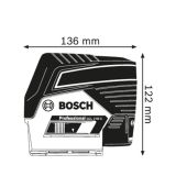 KOMBINIRANI LASER BOSCH GCL 2-50 C PROFESSIONAL Z DRŽALOM RM 2 IN STOJALOM BT 150