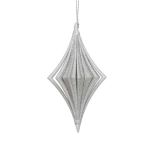 OKRASEK ZA JELKO GLOSSTYLE GEO 3D 7X7X12 CM SREBRNE BARVE