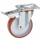 GIBLJIVO KOLO Z ZAVORO DÖRNER + HELMER 125X35MM PLOŠČA 100X85MM