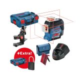 LINIJSKI LASER BOSCH GLL 3-80 C Z UNIVERZALNIM DRŽALOM BM1 V L-BOXX