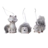 OKRASEK ZA JELKO GOZDNA ŽIVAL 6/8.5 CM LISICA/VEVERICA /JEŽ SORT