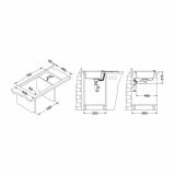 GRANITAL POMIVALNO KORITO ALVEUS RECORD 30 G55 P-U BA1 BEIGE 780X480 MM