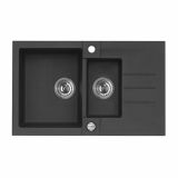 GRANITAL POMIVALNO KORITO ALVEUS ROCK 70, G91 CARBON 780X480 MM