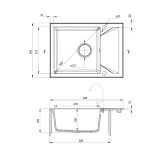 GRANITAL POMIVALNO KORITO DEANTE EVORA ZQJ 211A