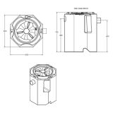 LOVILNIK OLJA IN MASTI 2PR GRAVITACIJSKI LOVILEC OLJ TIP 150 PRETOK NG 1 L/S