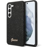 GUESS GUHCS24SHGGSHK OVITEK ZA SAMSUNG GALAXY S24 5G - ČRN Z BLEŠČICAMI