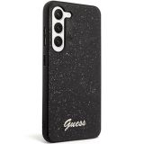 GUESS GUHCS24SHGGSHK OVITEK ZA SAMSUNG GALAXY S24 5G - ČRN Z BLEŠČICAMI