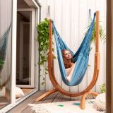 GUGALNA MREŽA LA SIESTA UDINE + VISEČI STOL BLUE ZEBRA COMFORT