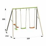 GUGALNICA AMCA KOVINSKA 2.2 M - 2 SEDEŽA. 1 JAHAČ