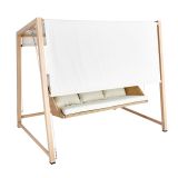 GUGALNIK 3P MEDENA JEKLO Z UČINKOM LESA PLETENO SPUNPOLY