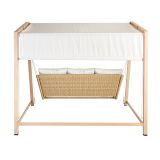 GUGALNIK 3P MEDENA JEKLO Z UČINKOM LESA PLETENO SPUNPOLY