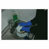 GUMENE ROKAVICE 160 ŠT. L/9 MODRA TANKA ODPRNOST:OLJE, KEMIKALIJE