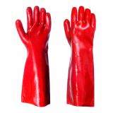 GUMENE ROKAVICE IDEAL-T PVC RDEČE 27CM