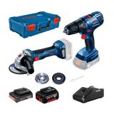 AKUMULATORSKI SET BOSCH PROFESSIONAL GWS 180-LI + GSB 180-LI