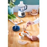 APARAT ZA PRIPRAVO HRANE ZA DOJENČKE TEFAL YUMMY GOURMET EVOLUTIVE, HB55W430, MOČ 600 W, S PALIČNIM MEŠALNIKOM, DIZAJN 4-V-1