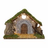 DODATEK ZA JASLICE EUROMARCHI HIŠA 32X18X24 CM PRAZNA Z LUČKAMI