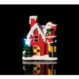 HIŠKA S SNEŽAKOM 18.5 CM LED