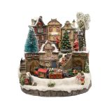 VASICA HIŠKA 26 CM Z VLAKOM IN VRTEČO JELKO IP20