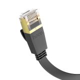 HOCO OMREŽNI INTERNET KABEL US07 PLOŠČAT 1GBPS 10 METROV ČRN