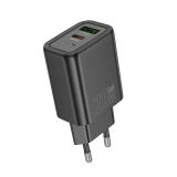 HOCO POLNILEC ADAPTER N61 GAN PD 20W USB-A, TYPE C ZA SAMSUNG, IPHONE - ČRN