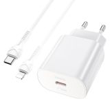 HOCO POLNILEC N22 JETTA PD 25W TYPE C S KABLOM TYPE C NA LIGHTNING ZA IPHONE - BEL