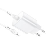 HOCO POLNILEC N22 JETTA PD 25W TYPE C S KABLOM TYPE C NA LIGHTNING ZA IPHONE - BEL