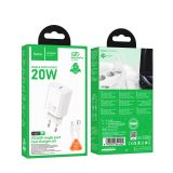 HOCO POLNILEC N60 GAN PD 20W TYPE C S KABLOM TYPE C NA LIGHTNING ZA IPHONE - BEL