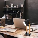 NAMIZNA SVETILKA EGLO HORNWOOD 1XE27 LES / ČRNA