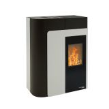 PELETNA PEČ HAAS+SOHN HSP 8 HOME II, 32KG ZALOG BISERNA ČRNA/BELA