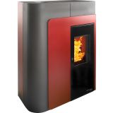 PELETNA PEČ HAAS+SOHN HSP 8 HOME II, 32KG ZALOG BISERNA ČRNA/RUBINSKA