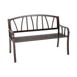 KOVINSKA KLOP LESLI HYDE PARK 128X88.5/42 CM RJAVA