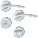 ALU KLJUKA ZA VRATA HOPPE IBIZA Z ROZETO WC F1