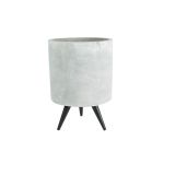 KERAMIČNI NOTRANJI LONEC TS IMRE CEMENT 14 CM H20 NA STOJALU