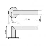 INOX KLJUKA ZA VRATA APECS H-3214 INOX- KLJUČ