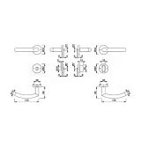 INOX KLJUKA ZA VRATA HOPPE ALTA Z ROZETO WC F69