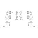 INOX KLJUKA ZA VRATA HOPPE STOCKHOLM Z ROZETO CIL. F69