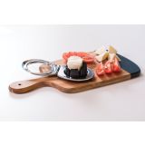 DESKA MAKU IZ AKACIJE 42X19.5X1.5 CM Z DODATKOM ČRNINE MAKU